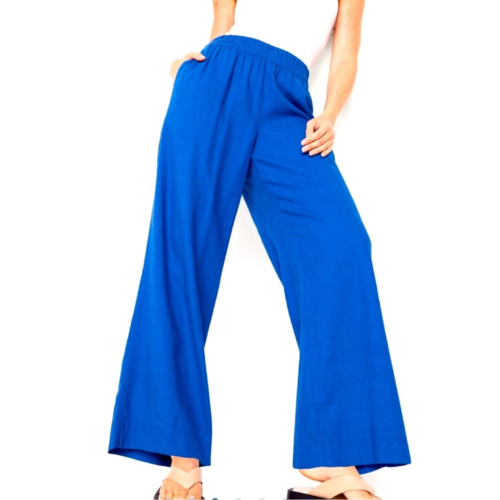 Old Navy High Waisted Linen Blend Wide Leg Pants